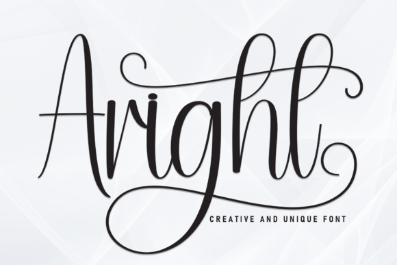 Aright: The Sweet, Friendly Script Font for Your Creative Products
