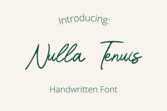 Craft Beautiful Products with the Nulla Tenuis Script Font