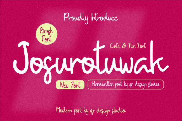 Introducing Josurotuwak: A Friendly Handwritten Font for Digital Design