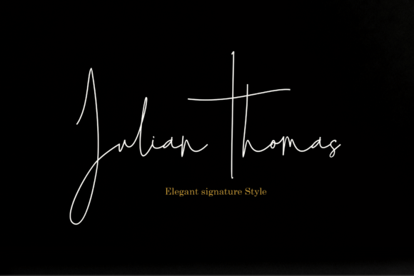 Julian Thomas: A Signature Script Font for Editorial Elegance