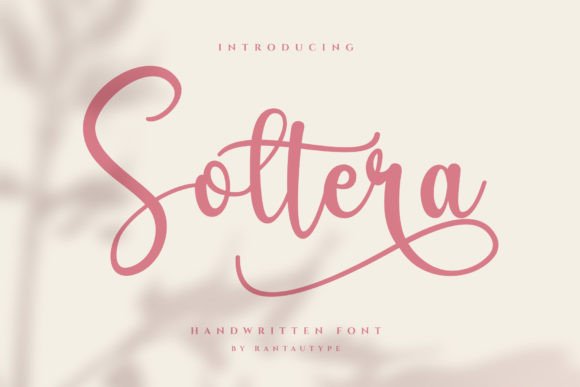 Soltera: The Handwritten Font for Your Editorial Stories